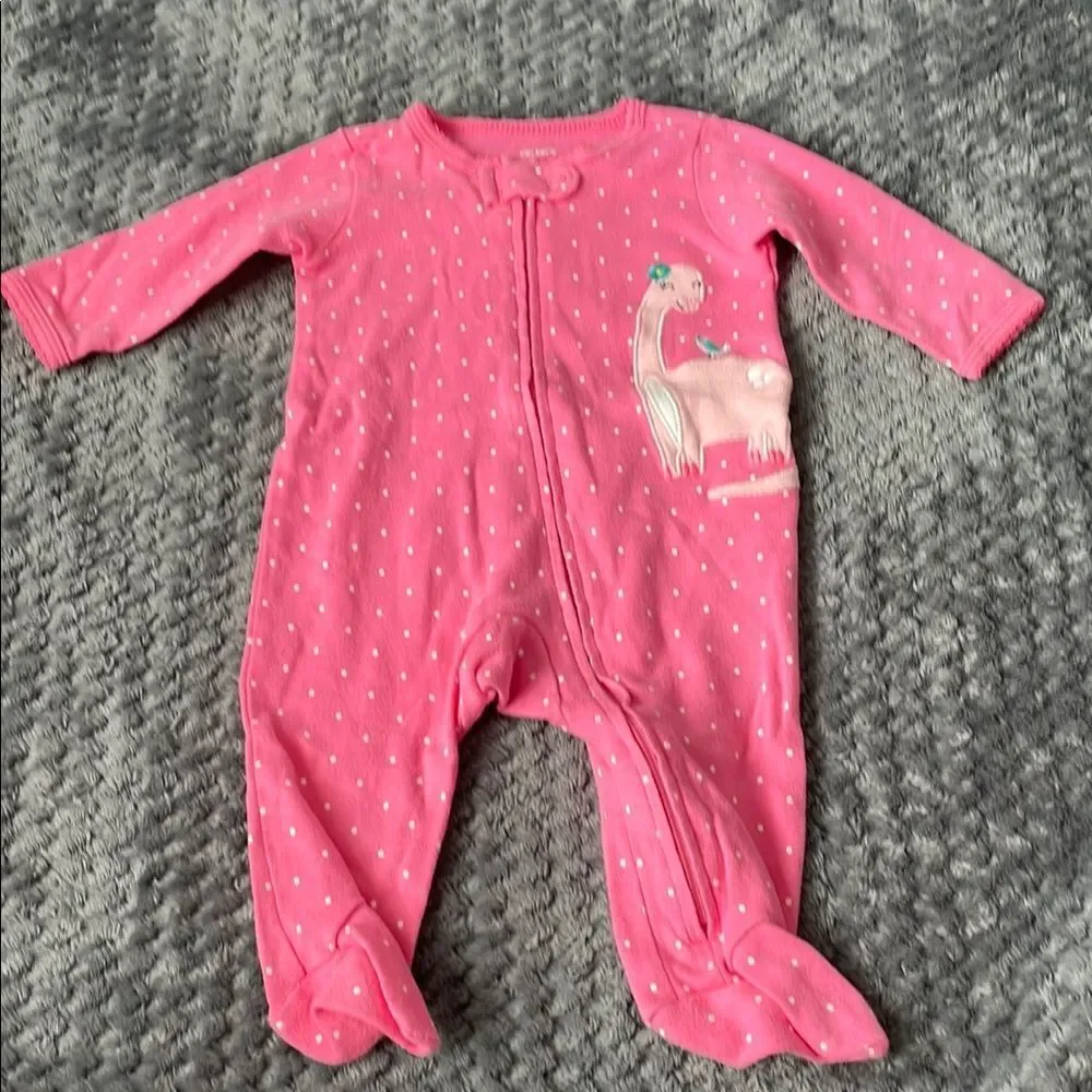 ❤️Carter's Baby Gap Onesie Pajamas Set with Floral and Polka Designs 0-3months